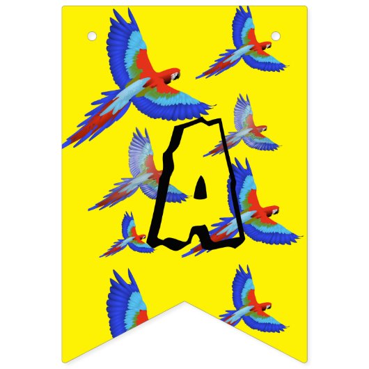 Mikitiez parrot hawaii zommersunset strand spring vlaggetjes (Tweede vlag)