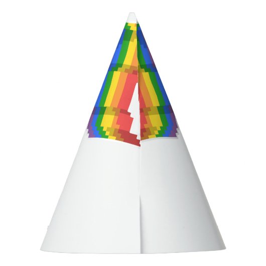 Mikitiez PE Olympische Spelen donut regenboog spor Feesthoedjes (Achterkant)