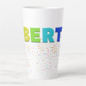 Mikitiez PE Olympische Spelen donut regenboog spor Latte Mok (Voorkant)