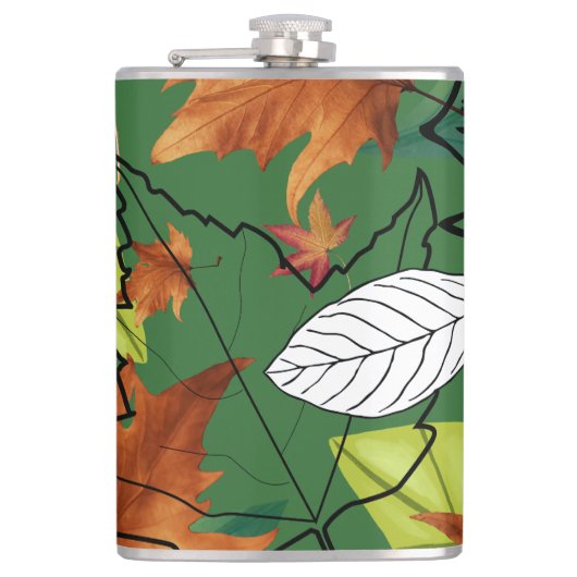 Mikitiez pisces natuur selflove roos flower heupfles (Voorkant)