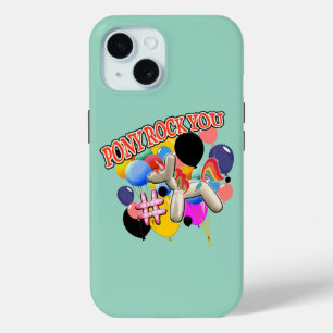 Mikitiez pony discobal feestthema iPhone 15 case