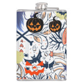 Mikitiez retro halloween ghouls pompoen heupfles (Achterkant)