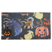 Mikitiez retro halloween ghouls pompoen kussensloop (Voorkant-Rechts)