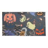 Mikitiez retro halloween ghouls pompoen kussensloop (Achterkant-Links)