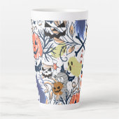 Mikitiez retro  halloween ghouls pompoen latte mok (Voorkant)