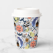 Mikitiez retro halloween ghouls pompoen papieren bekers (Achterkant)