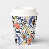 Mikitiez retro  halloween ghouls pompoen papieren bekers (Voorkant)