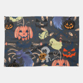 Mikitiez retro halloween ghouls pompoen theedoek (Horizontaal)