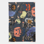 Mikitiez retro halloween ghouls pompoen theedoek (Verticaal)