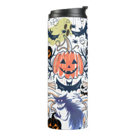 Mikitiez retro halloween ghouls pompoen thermosbeker