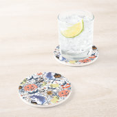 Mikitiez retro  halloween ghouls pompoen zandsteen onderzetter (Zijkant)