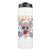 Mikitiez rockster schedel rode verjaardag redlip thermosbeker (Voorkant)