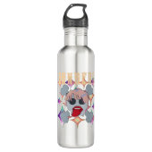 Mikitiez rockster schedel rode verjaardag redlip waterfles (Voorkant)