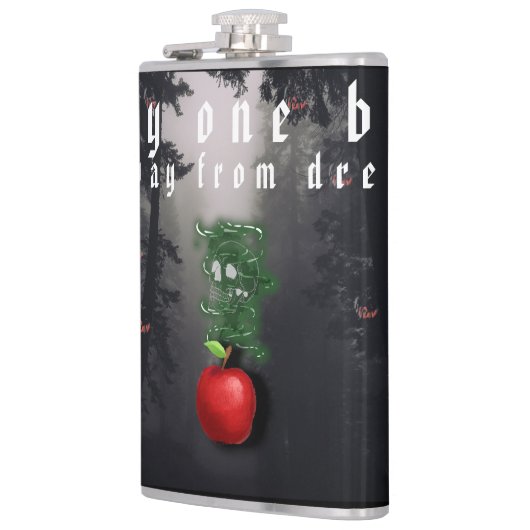 Mikitiez rode schedel giftige appel vegan zomer heupfles (Links)