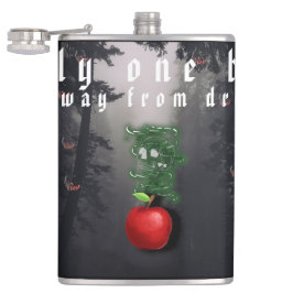 Mikitiez rode schedel giftige appel vegan zomer heupfles