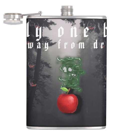 Mikitiez rode schedel giftige appel vegan zomer heupfles (Geopend)