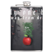 Mikitiez rode schedel giftige appel vegan zomer heupfles (Voorkant)