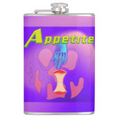 Mikitiez rode schedel giftige appel vegan zomer heupfles (Voorkant)