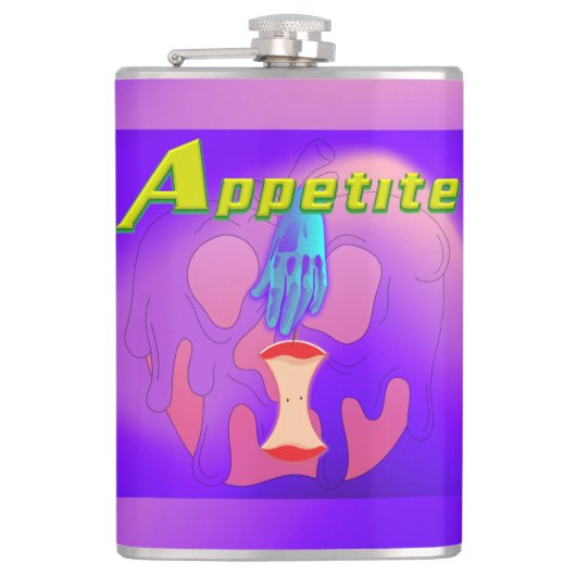 Mikitiez rode schedel giftige appel vegan zomer heupfles (Voorkant)