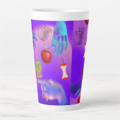 Mikitiez rode schedel giftige appel vegan zomer latte mok (Voorkant)