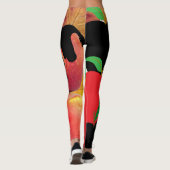 Mikitiez rode schedel giftige appel vegan zomer leggings (Achterkant)