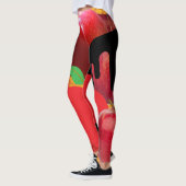 Mikitiez rode schedel giftige appel vegan zomer leggings (Links)