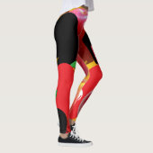 Mikitiez rode schedel giftige appel vegan zomer leggings (Rechts)