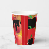 Mikitiez rode schedel giftige appel vegan zomer papieren bekers (Rechts)