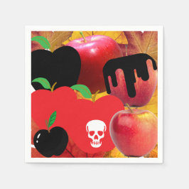 Mikitiez rode schedel giftige appel vegan zomer servet