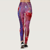Mikitiez rode vrolijke melkwegstelsel vegan leggings (Achterkant)