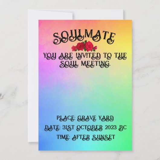 Mikitiez roos baroqueart regenboogsteen kaart (Achterkant)