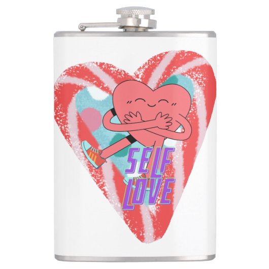 Mikitiez roze harselflove june gemini heupfles (Voorkant)