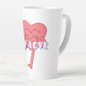 Mikitiez roze harselflove june gemini latte mok (Rechterhoek)