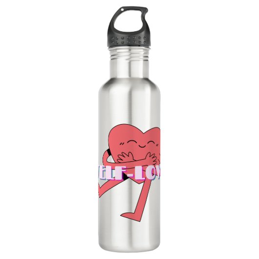 Mikitiez roze harselflove june gemini waterfles (Voorkant)