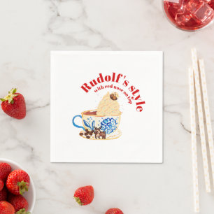 Mikitiez rudolf rednose raindeAll-Over Print Schor Servet