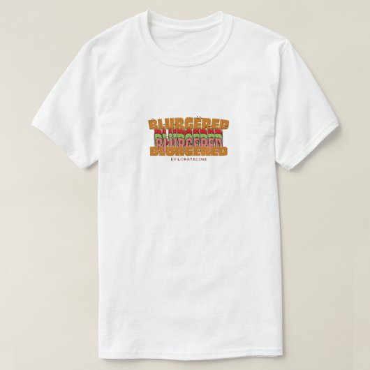 Mikitiez ruimte popje schedel hamburger chips frit t-shirt (Design voorkant)