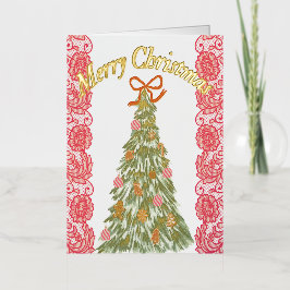 Mikitiez rustic chirstmas vintage cozy farmhouse folie wenskaart