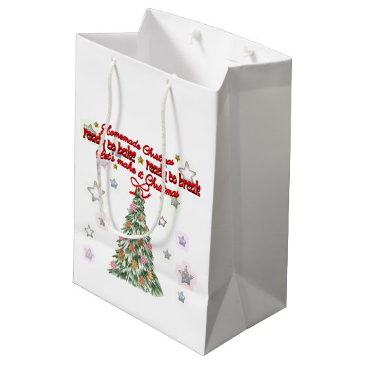 Mikitiez rustic chirstmas vintage cozy medium cadeauzakje (Achterkant Gekanteld)