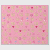 Mikitiez schattig pretzel broodje gezellig valenti cadeaupapier (Vlak)