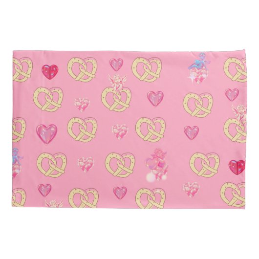 Mikitiez schattig pretzel broodje gezellig valenti kussensloop (Achterkant-Links)