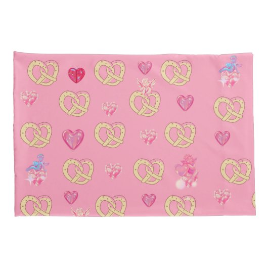 Mikitiez schattig pretzel broodje gezellig valenti kussensloop (Achterkant-Rechts)