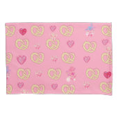 Mikitiez schattig pretzel broodje gezellig valenti kussensloop (Voorkant-Links)