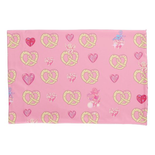 Mikitiez schattig pretzel broodje gezellig valenti kussensloop (Voorkant-Links)