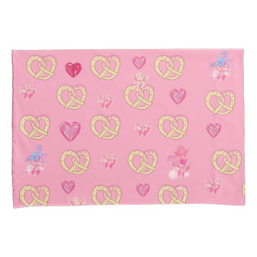 Mikitiez schattig pretzel broodje gezellig valenti kussensloop (Voorkant-Rechts)