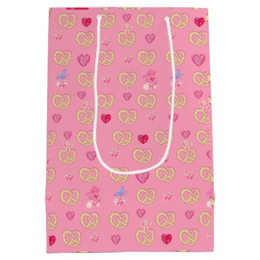 Mikitiez schattig pretzel broodje gezellig valenti medium cadeauzakje (Achterkant)