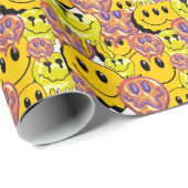 Mikitiez Sierkussen Smileyface gele tuin Cadeaupapier (Rol Hoek)