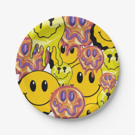 Mikitiez Sierkussen Smileyface gele tuin Papieren Bordje