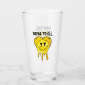 Mikitiez smelten geel hart glimlach vriendschap glas (Achterkant)