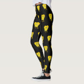 Mikitiez smelten geel hart glimlach vriendschap leggings (Links)