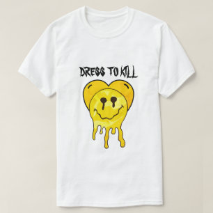 Mikitiez smelten geel hart glimlach vriendschap t-shirt